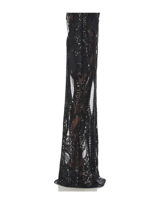 Norma Kamali Black Obie Long Skirt