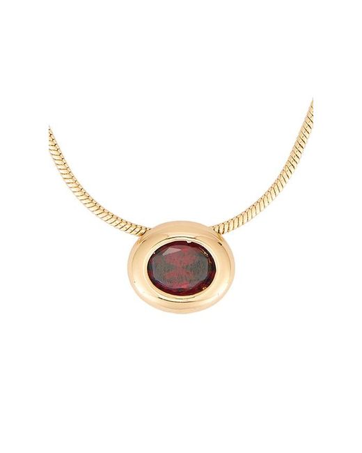 Ettika White Bezel Stone Necklace