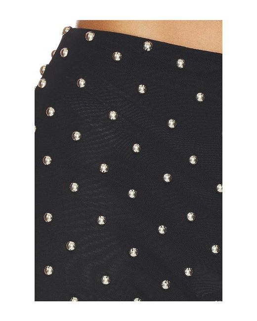 Leslie Amon Blue Cabochon Mini Skirt
