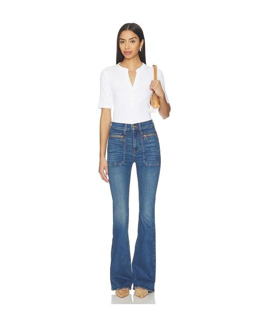 Veronica Beard Blue Beverly Skinny Flare Jeans