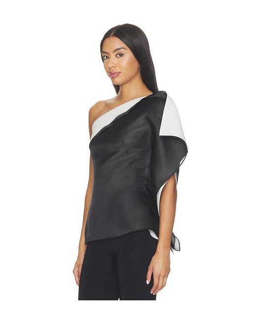 Rohe Black Sculptural Double Layered Top