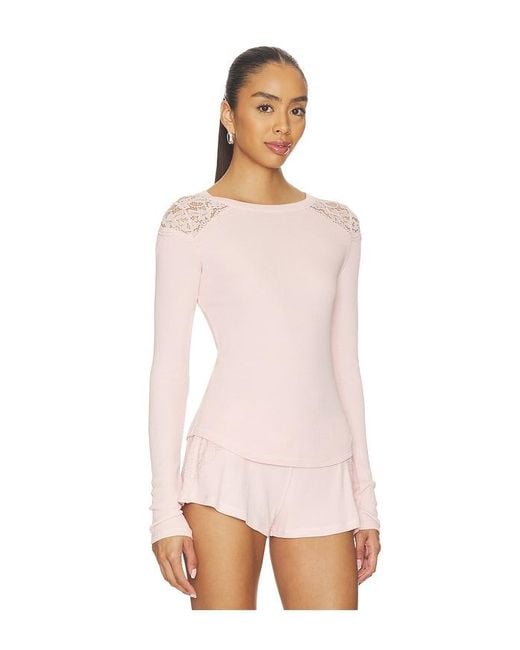 Free People Pink X Intimately Made You Blush Layering Top