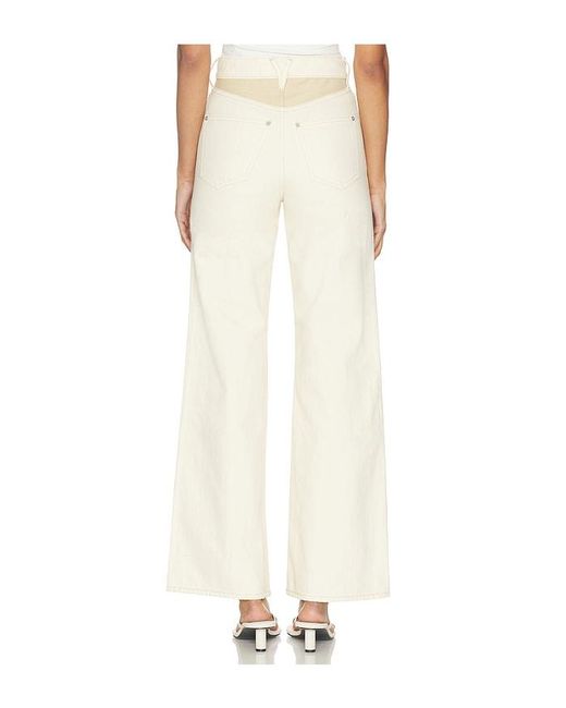 Veronica Beard White Taylor Wide Leg Jeans