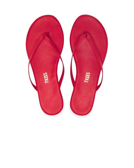 TKEES Red Solids Flip Flop