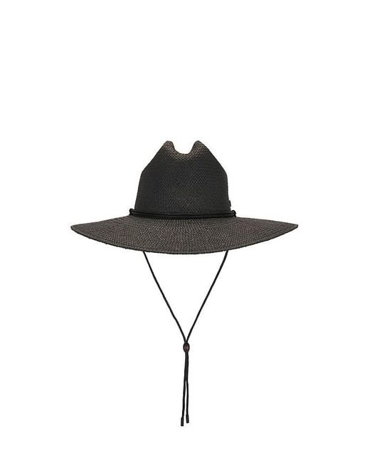 HEMLOCK HAT CO. Black Las Olas Packable Lifeguard for men
