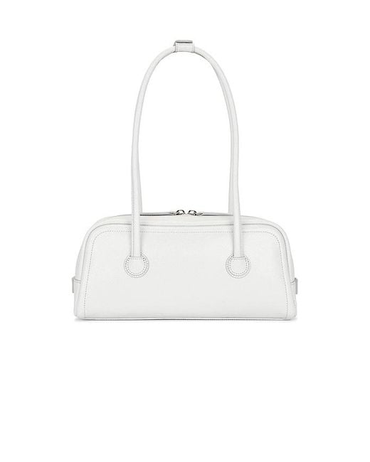 MARGE SHERWOOD White Soft Boston Ew Shoulder Bag