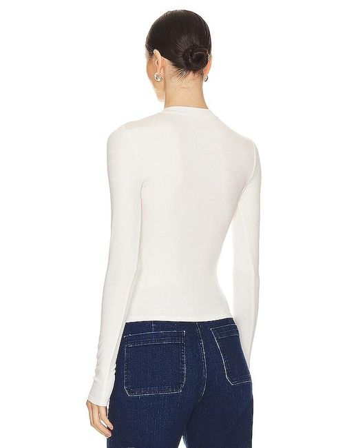 Lovers + Friends White Hailey Long Sleeve Tee
