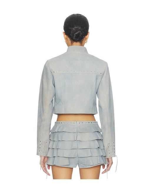 Lamarque White X Revolve Silvina Suede Biker Jacket