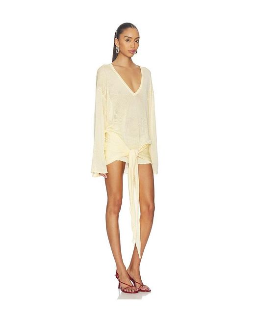 The Attico Natural Wrap Dress