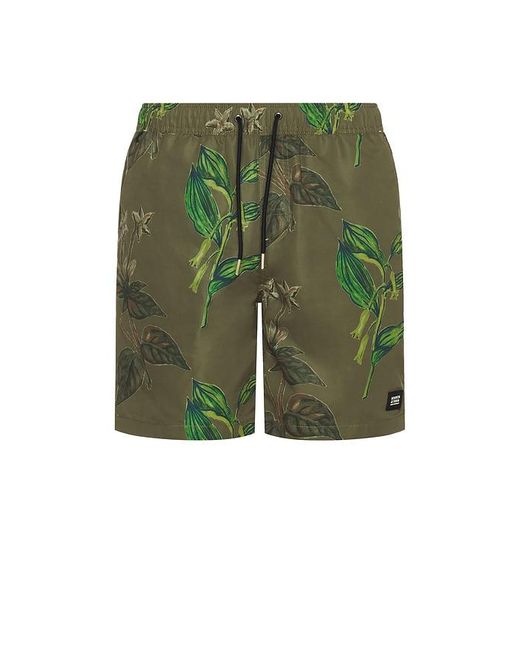 Scotch & Soda Green Mid Length Swimshort for men
