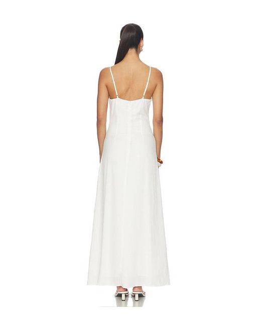 Seven Wonders White Unity Low Plunge Maxi Dress