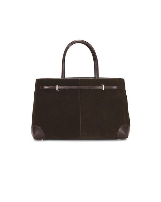VERAFIED Brown Suede Book Tote Bag
