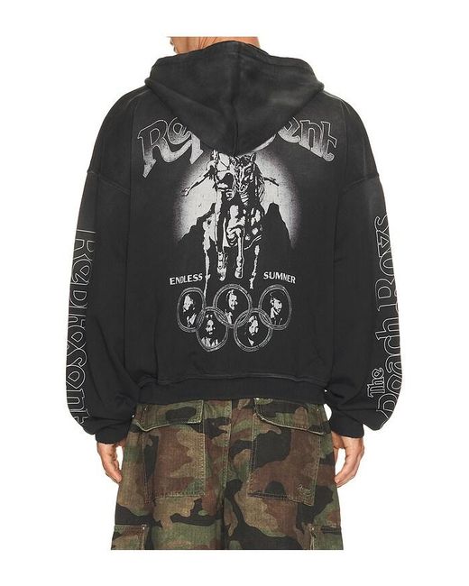 Represent Black X Beach Boys Endless Summer Zip Through Hoodie for men
