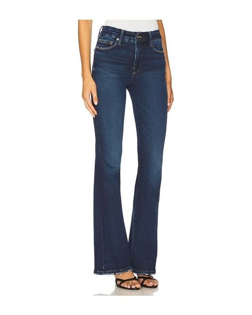 GOOD AMERICAN Blue Soft Tech Good Classic Bootcut Jeans