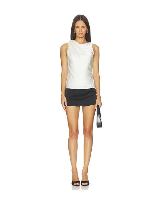 ALL THE WAYS White Laney Drape Top