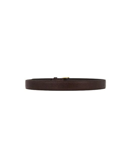 Nili Lotan White Sloane Embossed Lizard Belt