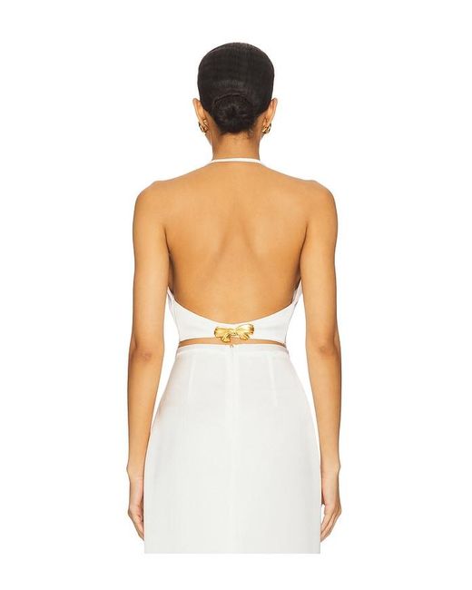 Milkwhite White X Revolve Top With V Neckline
