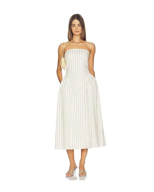 Faithfull The Brand White Benetta Midi Dress