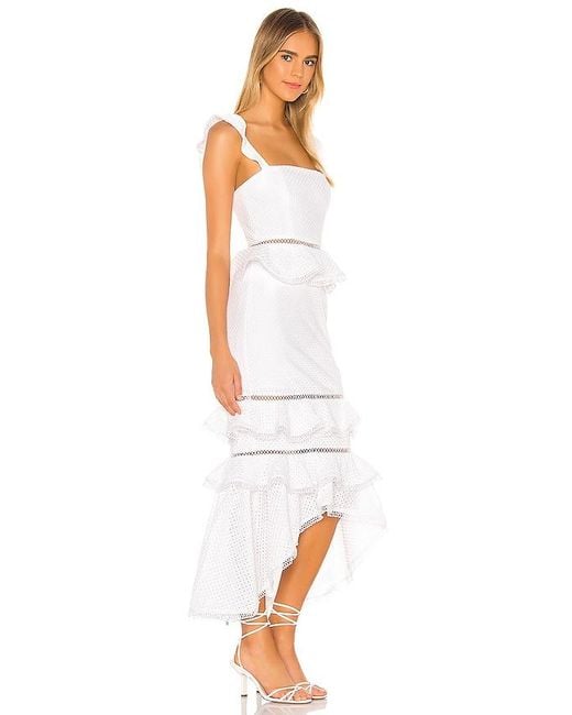 Nbd White Haze Midi Dress