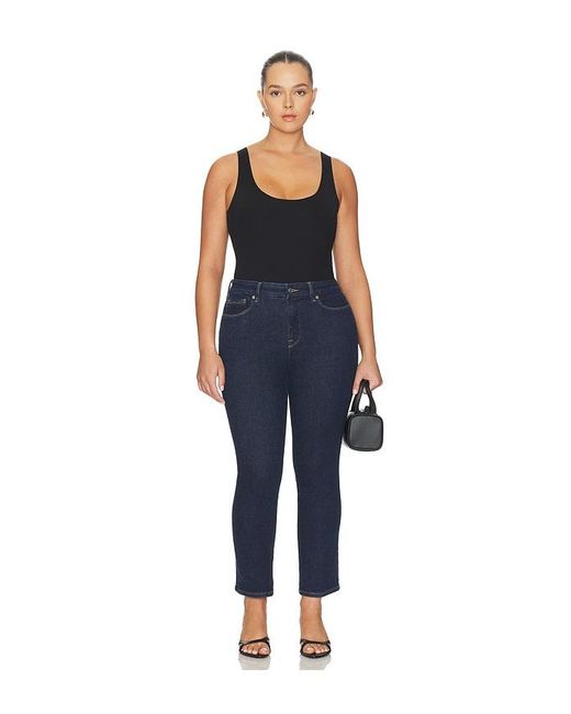 GOOD AMERICAN Blue Good Legs Straight Jeans
