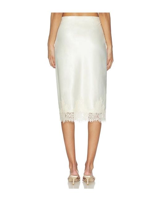 MORE TO COME White Bethanie Midi Skirt