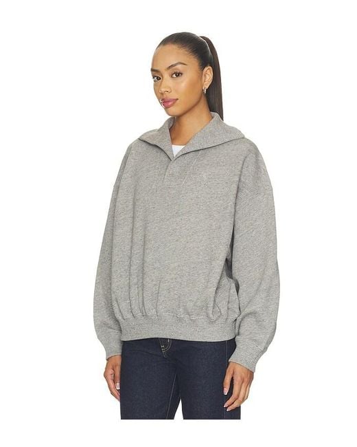 Polo Ralph Lauren Gray Arctic Fleece Knit Long Sleeve Mock Neck Sweatshirt