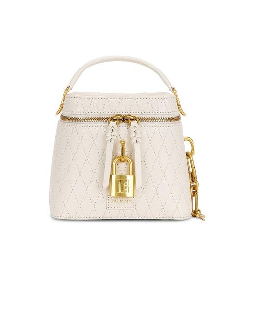 Balmain White Pulse Vanity-stitched Bag