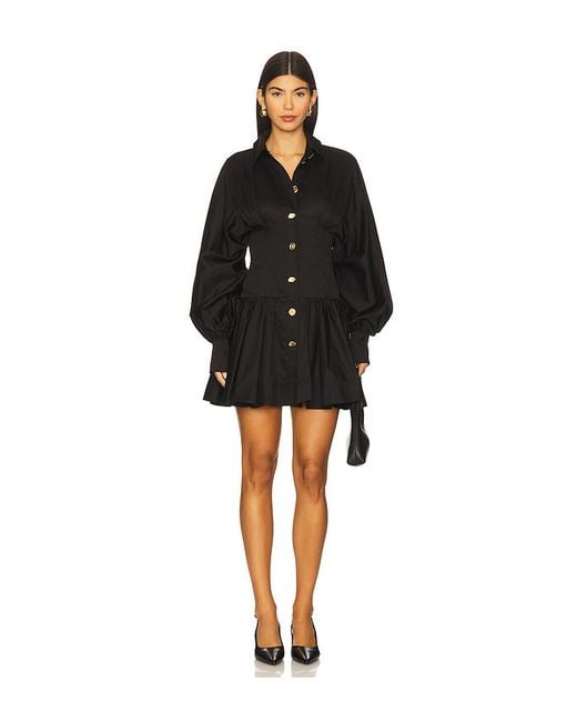 Aje. Alexa Long Sleeve Mini Dress Black