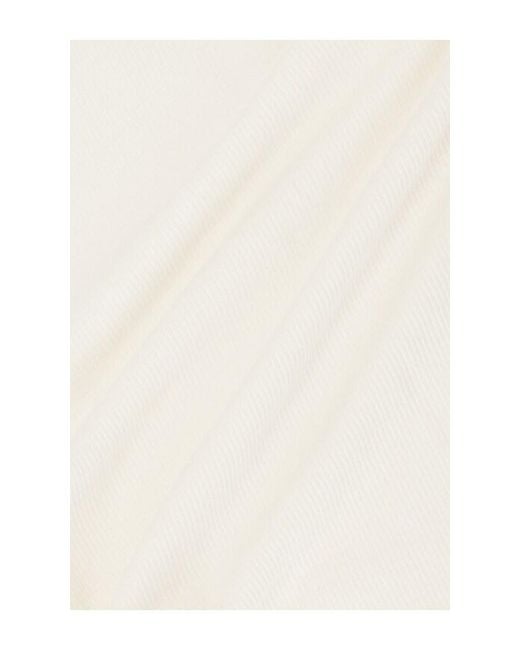 GRLFRND White Scoop Hem Long Sleeve Tee
