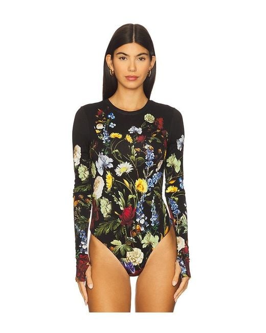 Olea Crew Neck Bodysuit En Color Negro Talla (También En M, S, Xs) Alice + Olivia de color Black