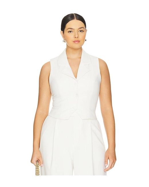 L'academie 'Academie By Marianna Carinne Crepe Vest Top White