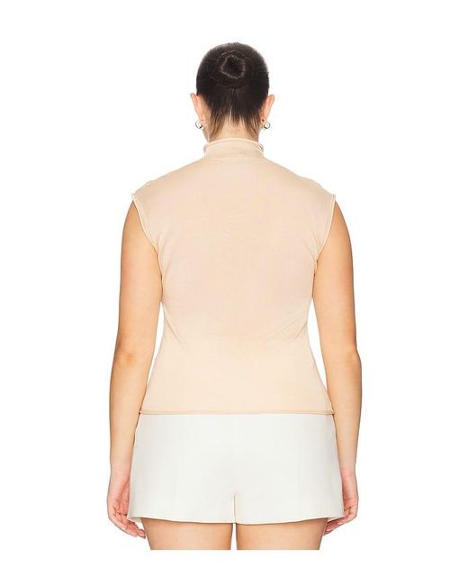 L'academie White 'Academie Camryn Sheer Knit Top