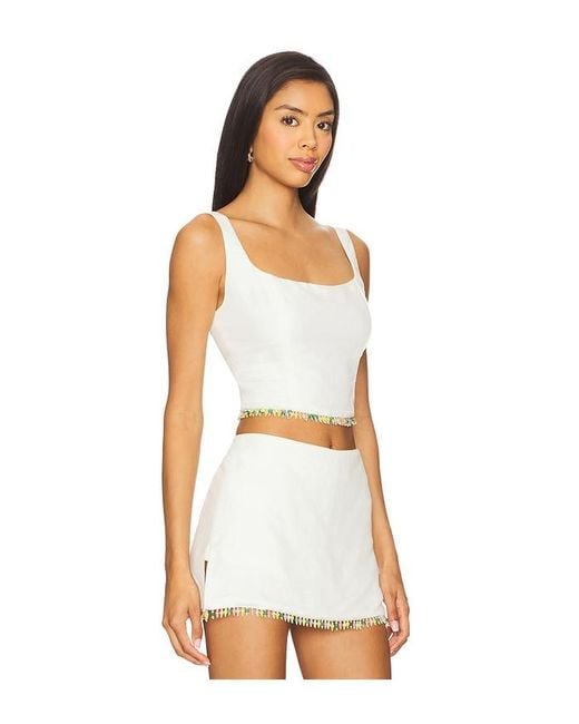 Amanda Uprichard White Jace Top