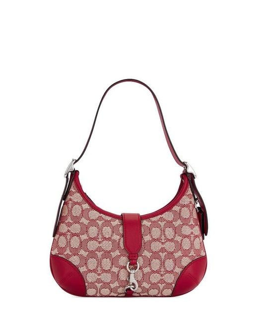 バッグ Coach Soho Red Signature Hand Bag 2007 Red Signature SoHo Flap 🍒 One of the rarest & most