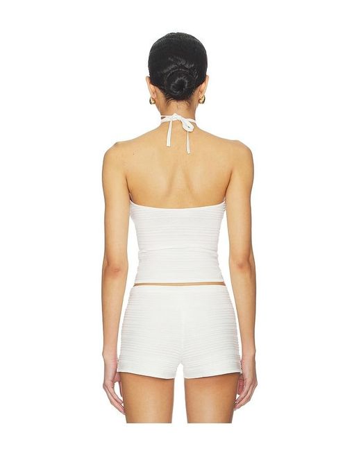 Kapri White Dekota Halter Top