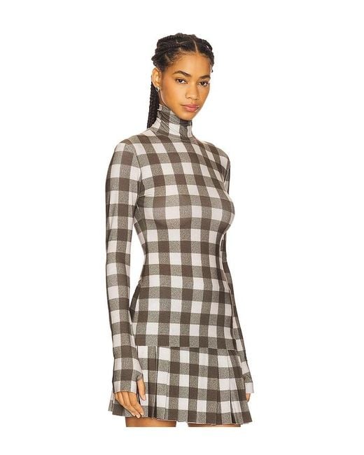 Norma Kamali White Slim Fit Long Sleeve Turtleneck Top
