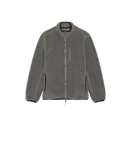 Beyond Yoga Gray Boucle Fleece Zip Jacket for men
