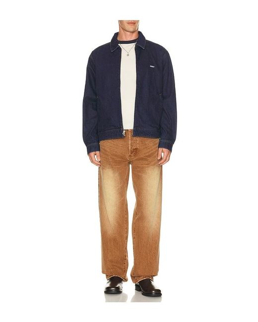 Obey Brown Boxcar Straight Leg Jeans for men
