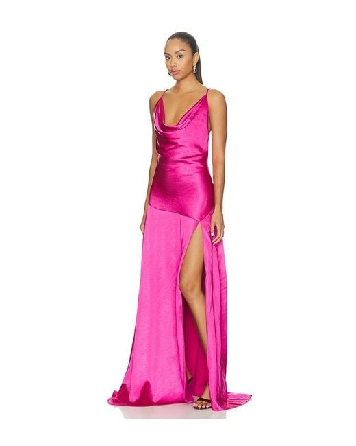 Elliatt Pink Erielle Cowl Neck Gown