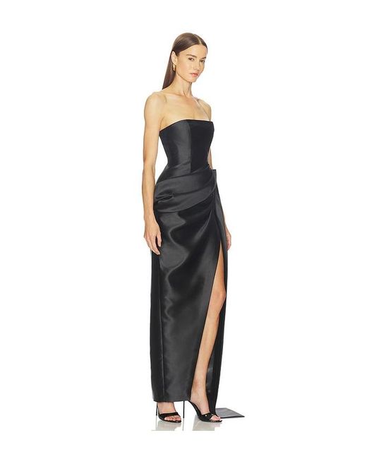 Michael Costello Black X Revolve Pommier Maxi Dress