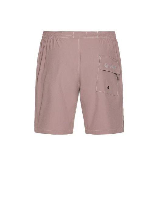 Rivvia Projects Pink Contrast Daily Ride Swim Short for men