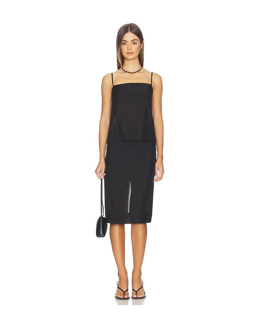 Lovers + Friends Black Rachel Midi Skirt