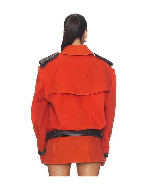 LAQUAN SMITH Red Double Breasted Cropped Coat