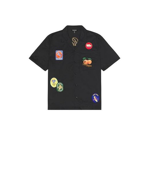 True Religion Black Camp Collar Shirt for men