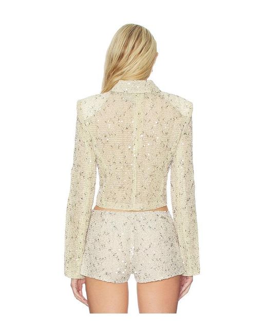 Lioness Natural Sequin Cropped Jacket
