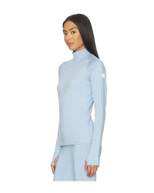 Varley Blue Always Warm Mock Neck Baselayer Top