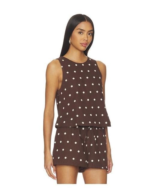 Beach Riot Brown Dollie Sleeveless Top