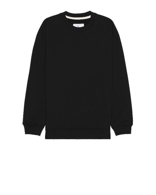 Reigning Champ Black Midweight Terry Classic Crewneck for men