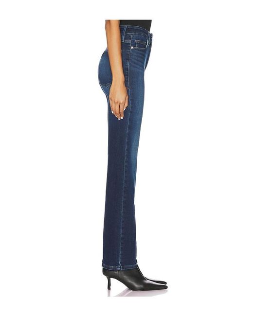 GOOD AMERICAN Blue Soft Tech Good True Straight Jeans