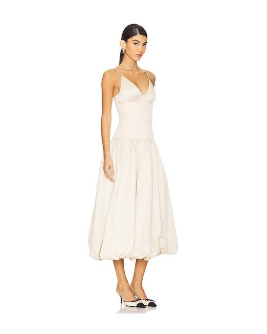 LPA White Kaia Midi Dress